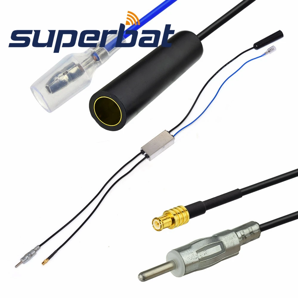 Superbat FM/AM to FM/AM/DAB Car Radio Aerial Converter/Splitter with MCX Connector for Clarity CDAB7-AUTO