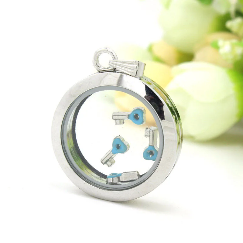 Diylocket 30 мм круглый плавающий медальон из цинкового сплава Магнитный стеклянный с