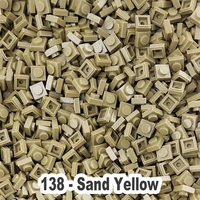 no 138 sand yellow educational construction toy plastic small building brick accessories 1x1 plate blocks pixel art for adults