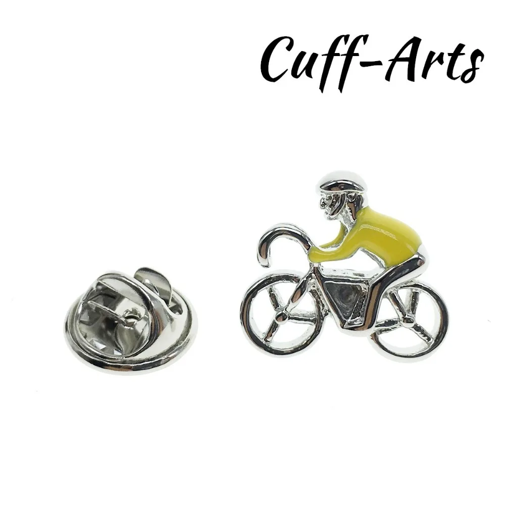 Cuffarts Lapel Pin Yellow Racing Bike Badge Brooch Hijab Enamel Broche Pusheen P10083 | Украшения и аксессуары
