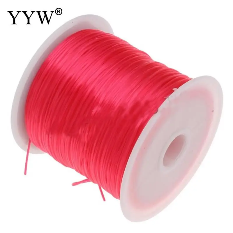 Горячая 70 м/катушка белый эластичный шнур с кристаллами для изготовления