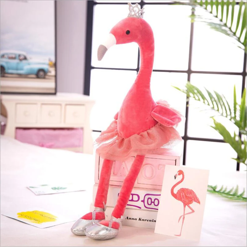 Новый креативный балетный Лебедь Фламинго Павлин плюшевая игрушка чучела кукла