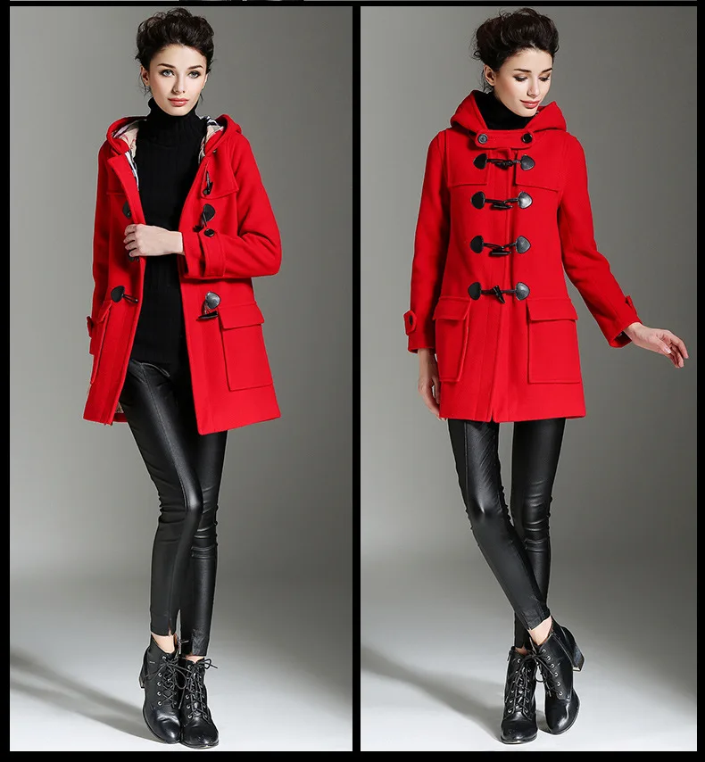 Куртка женская шерстяная с отложным воротником зимняя ветрозащитная теплая