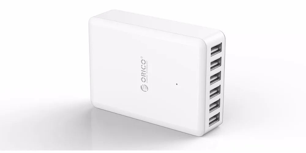 ORICO 6 портов 5V2. 4A 50 Вт Максимальная выходная настольная смарт-USB зарядное устройство для мобильного телефона зарядное устройство для iPhone samsung Xiaomi huawei