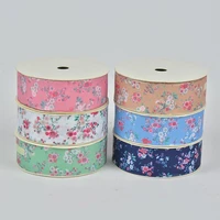 japanese style flowers ribbon pattern plum blossom printed satin ribbon for hairbow accessory new10yards 1 25 mm