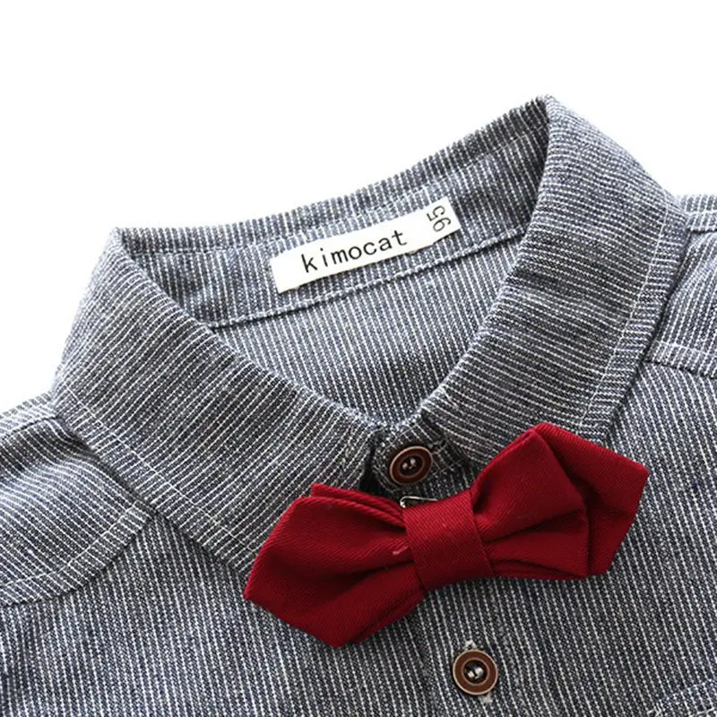 Kimocat Child Infant Kids Spring Autumn Clothes Set Long Sleeve+Pants Birthday Party Wedding Suit Baby Boy Outfits | Детская одежда и