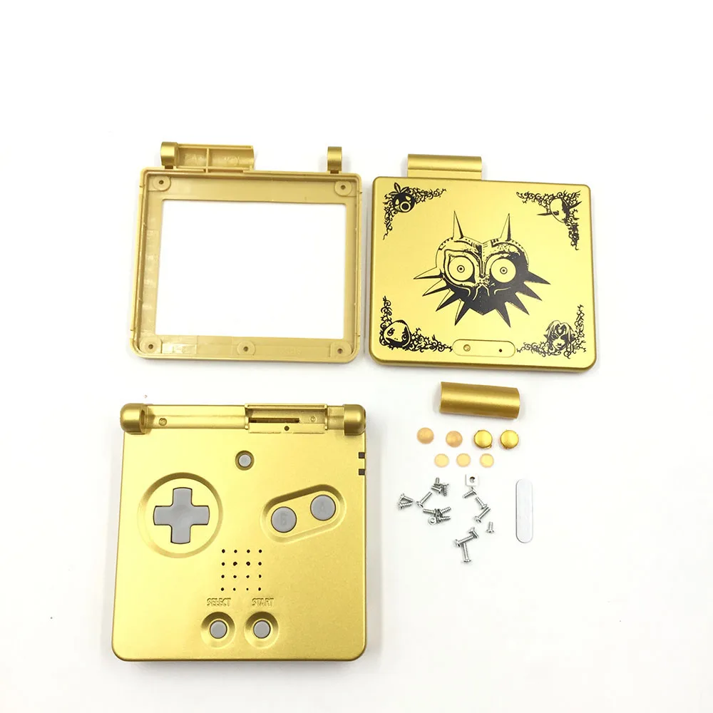 Золотой пластиковый корпус чехол для GBA SP Majora's Mask лимитированная серия|housing