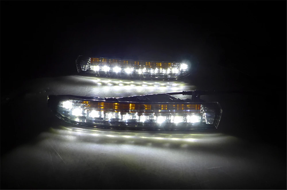 CSCSNL 2 шт. светодиодный DRL дневные ходовые огни с турникетом желтые Сигнальные огни для Фольксваген Пассат CC 2009 2010 2011 2012
