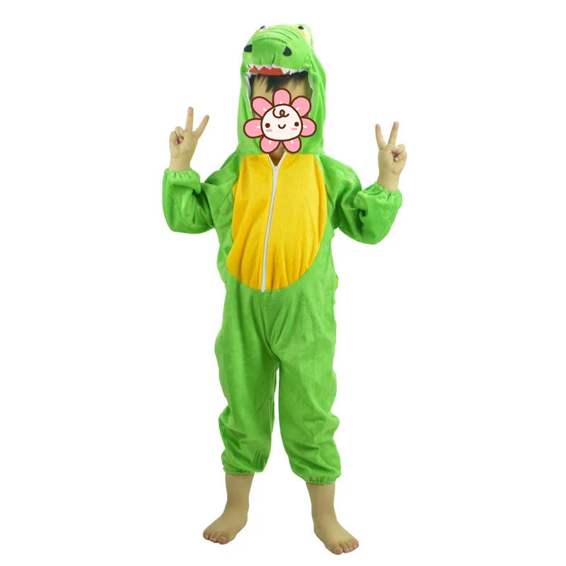 Children Green Dinosaur Costume Kids Boy Girl Animal Cosplay Costumes Jumpsuits Carnival Party Dress Decor Halloween Christmas |
