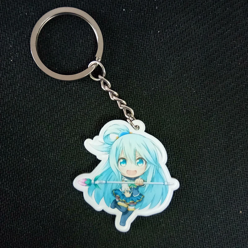 1 шт. аниме брелок kono subarashii sekai ni shukufuku wo брелки KAZUMA KonoSuba Aqua Megumin подарок подвеска