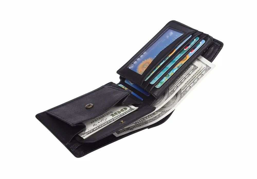 JOYIR RFID кошелек противоугонные сканирующие кожаные кошельки на застежке для отдыха мужской тонкий кожаный мини-кошелек чехол для кредитных карт