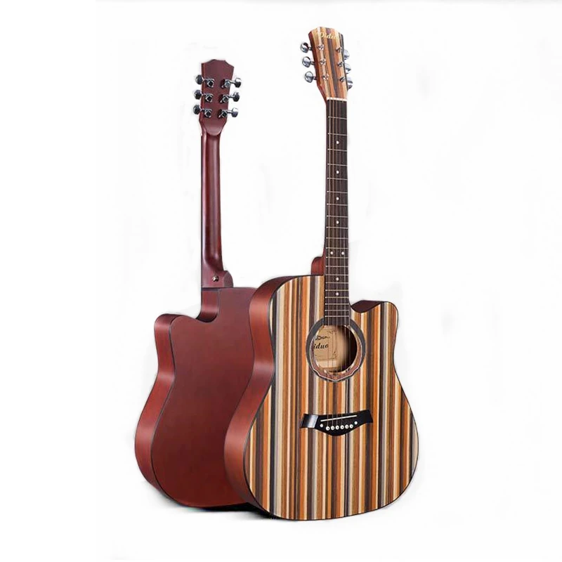 

Hot 41 Inch Acoustic Folk Guitar For Beginners Students Gift Basswood Rosewood Closed Knob Practice Guitar Color Pattern