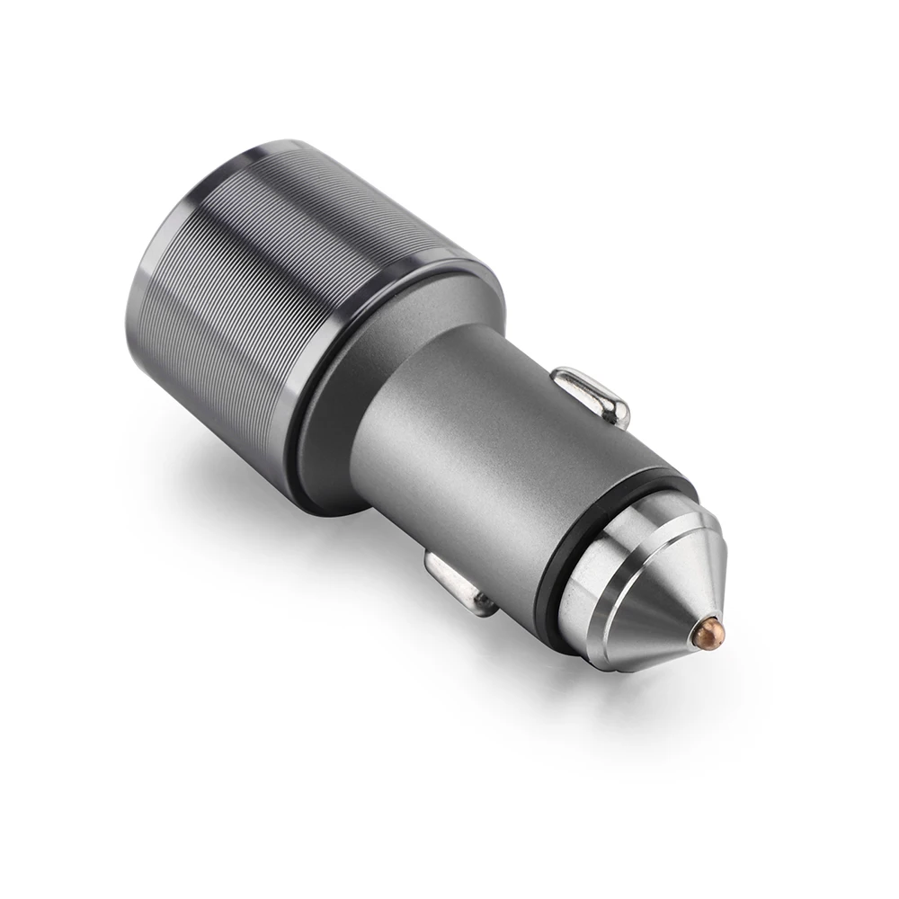 DCAE USB Автомобильное зарядное устройство Quick Charge 3 0 2-портовое алюминиевое