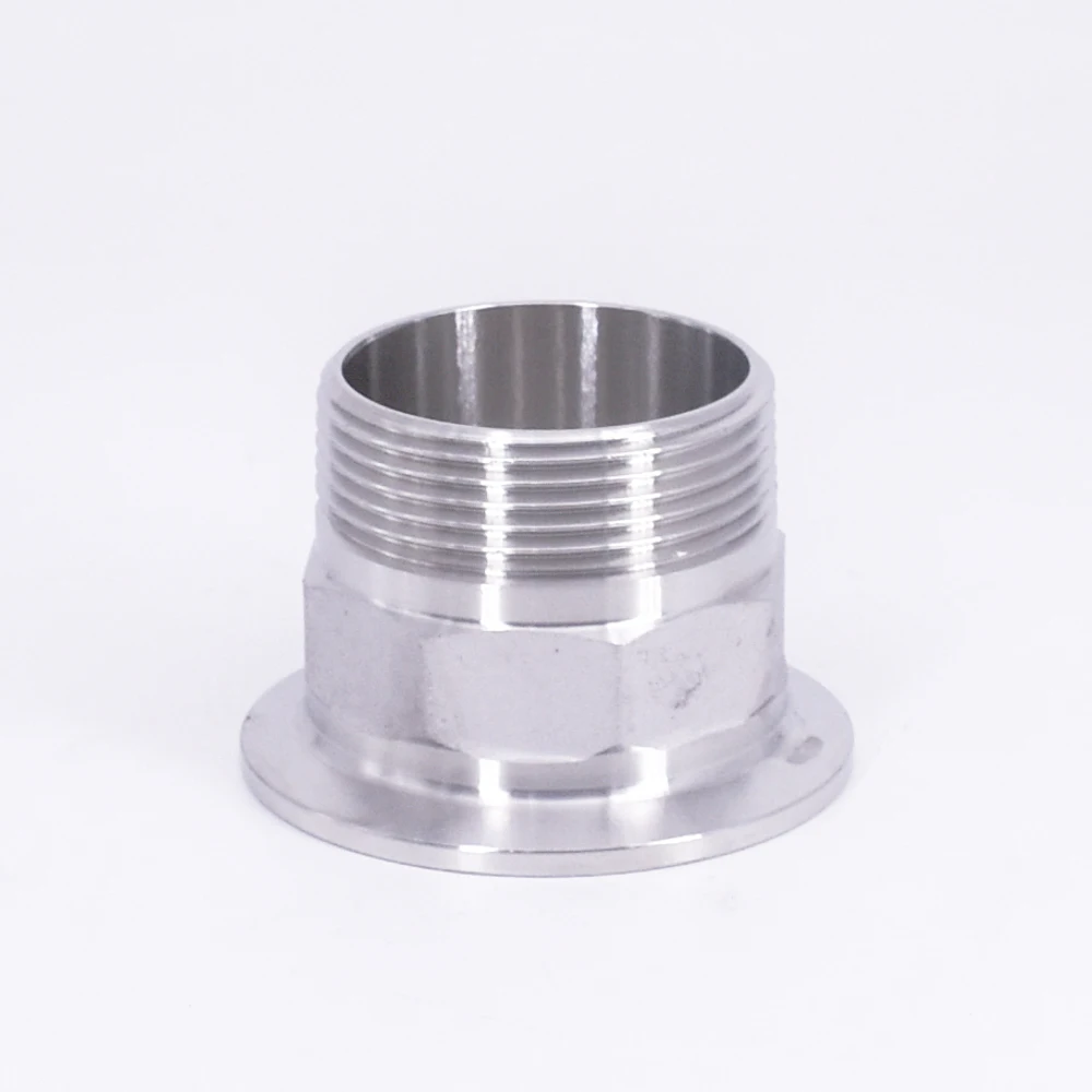 

1-1/2" BSPT Male x 2" Tri Clamp Octagonal SUS 304 Stainless Steel Sanitary Coupler Fitting Homebrew Beer