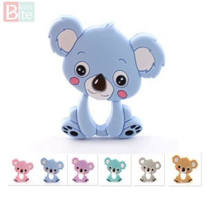 Детский силиконовый Прорезыватель для зубов в виде животных-подвеска из жемчуга пищевого класса