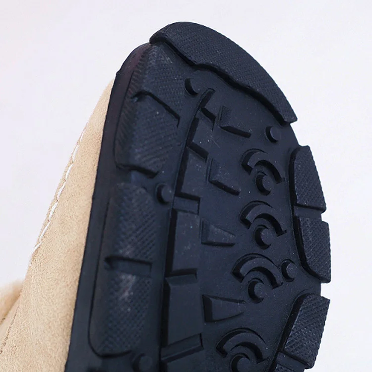 Женские ботинки до середины икры; chaussures femme; теплая зимняя плюшевая обувь; женские зимние ботинки с бахромой; женская обувь на толстой резиновой подошве на высоком каблуке; Botes Mujer