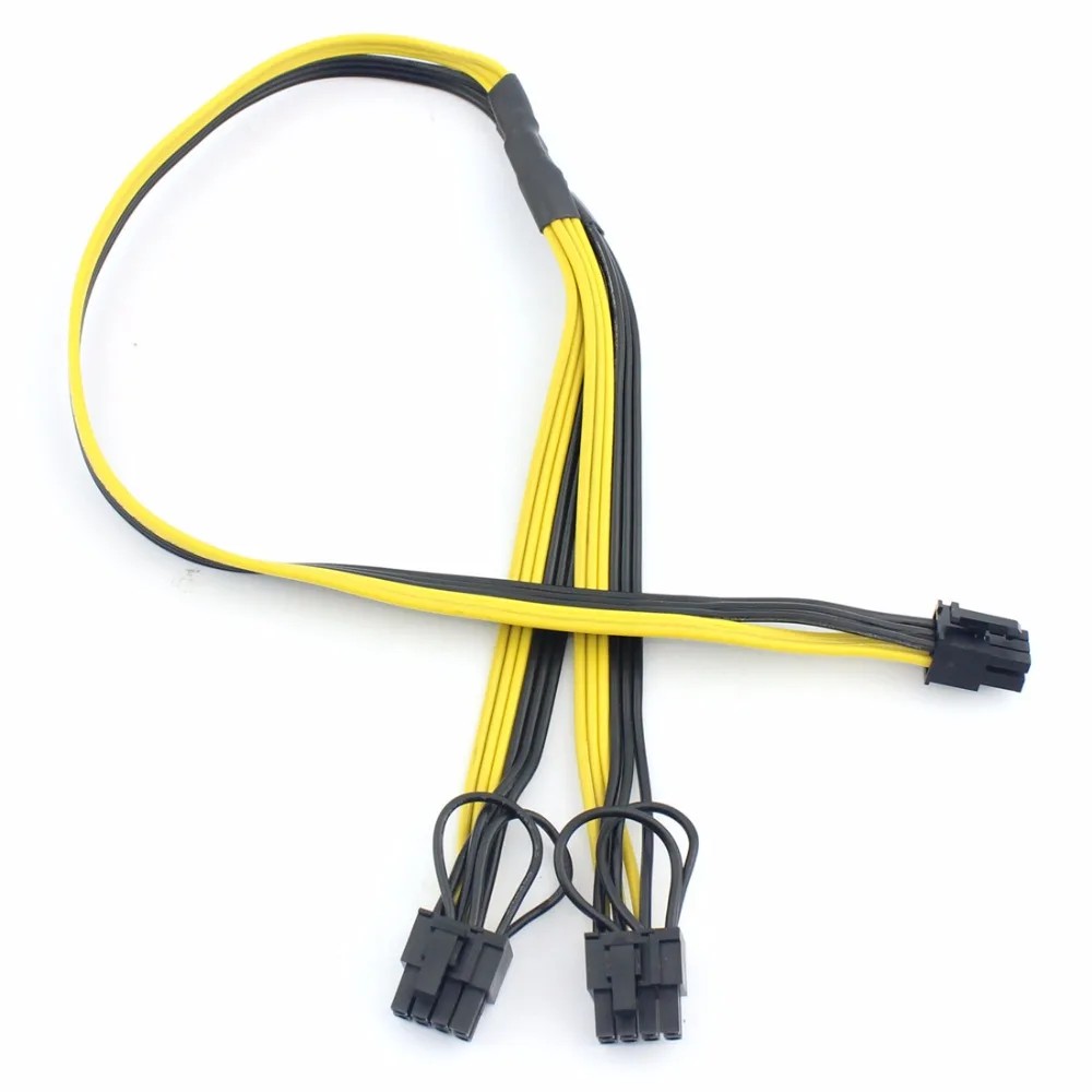 Кабель-адаптер разделительный провод 16AWG для майнинга видеокабель 10x PCI-E PCIE 6Pin-Dual