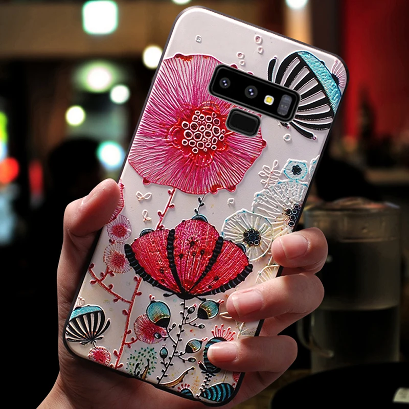 Coque cover case For Samsung Galaxy Note 9 8 Note9 Silicon Silicone 3D Cute mobile On Original luxury phone Back cases | Мобильные