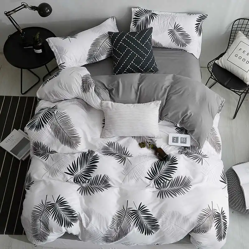 26 ParkShin Cactus Pattern Fresh Style Bedding Set Simple Home Textiles Duvet Cover Set Flat Bed Sheet Quilt Cover Bed Linen Set - Цвет: 26