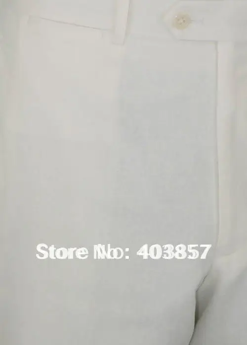 Мужской костюм цвета слоновой кости шерстяной на заказ современный с двумя