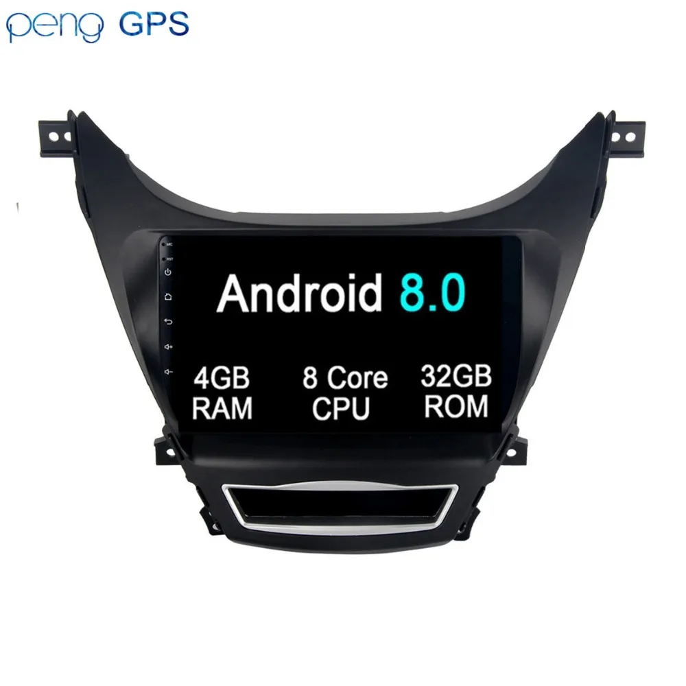 2 din Android 8 0 7 1 автомобильный dvd плеер радио gps навигация для hyundai Elantra 2011 2014 Avante