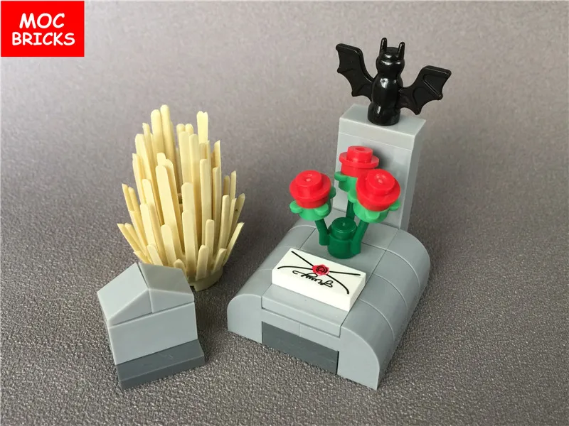 Распродажа комплектов детской кубики MOC DIY надгробные камни кладбище с могил дом