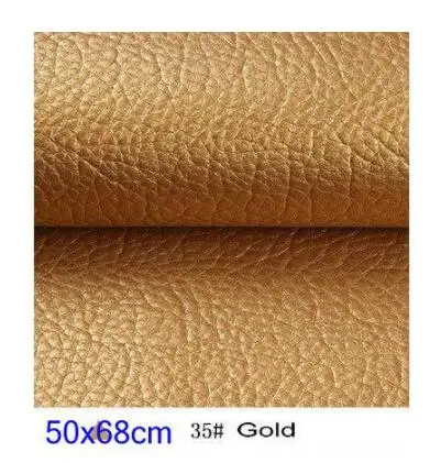 50x68 см, мягкая обивка салона автомобиля из искусственной кожи, экокожа, ткань неопрен для мебели, ремень для дивана, автомобильный - Цвет: 35 gold