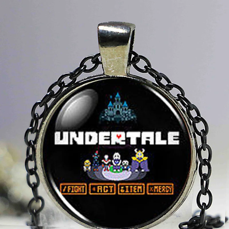 Undertale Меню Игры Геймер Игровая Ожерелье человек Мужские Ручной Работы Мода
