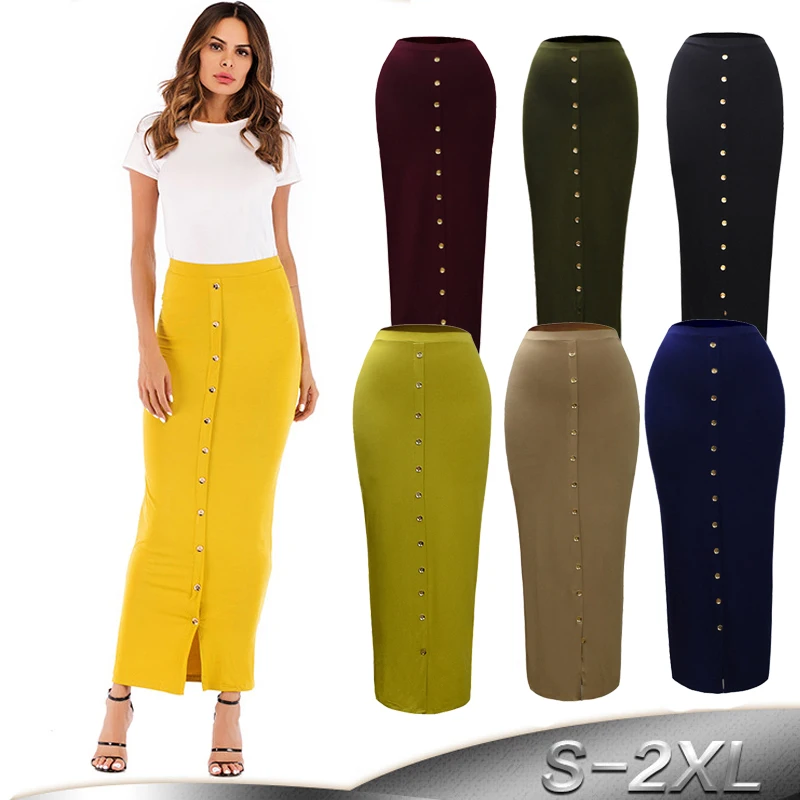 Размера плюс летняя стильная юбка Ropa Mujer Moda Осень Длинная с высокой талией Bodycon в