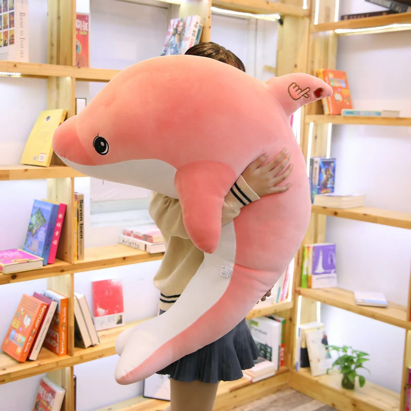 

1 шт. 65/90 см Плюшевые игрушки Дельфин кукла набивная хлопковая подушка с животными Kawaii Подушка для офиса детская игрушка Рождественский пода...
