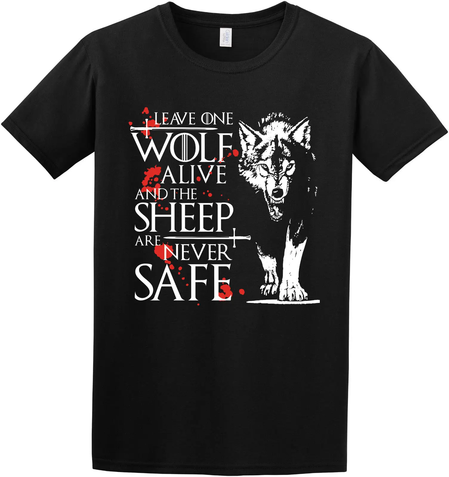 Leave One Wolf Alive Arya Игра престолов Старк Цитата вдохновленная футболка Летняя с