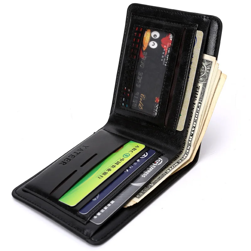 Новый дизайнер известный бренд мужчины короткие бумажник Мода Искусственная