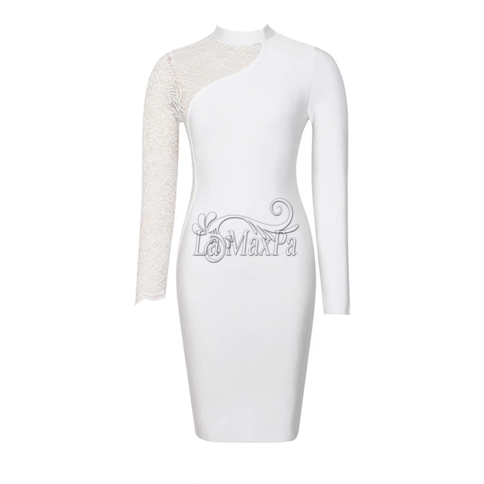 Новинка осени 2019 женское платье с длинным рукавом и высоким воротом Сексуальные