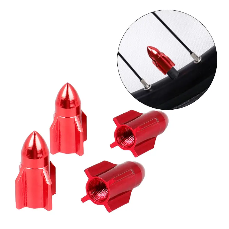 Red 4PCS Deemount 4 шт./лот велосипедный клапан колпачок для Schrader A/V насадка резьбонарезной клапан крышка пыль грязевая крышка светильник вес много цветов - Цвет: Red 4PCS