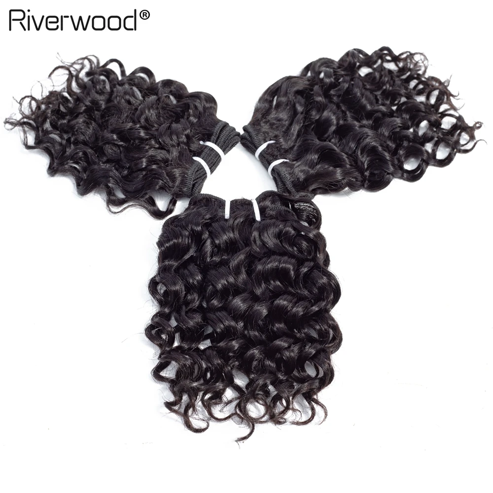 Пряди натуральных человеческих волос 3 шт./лот двойное плетение бразильские