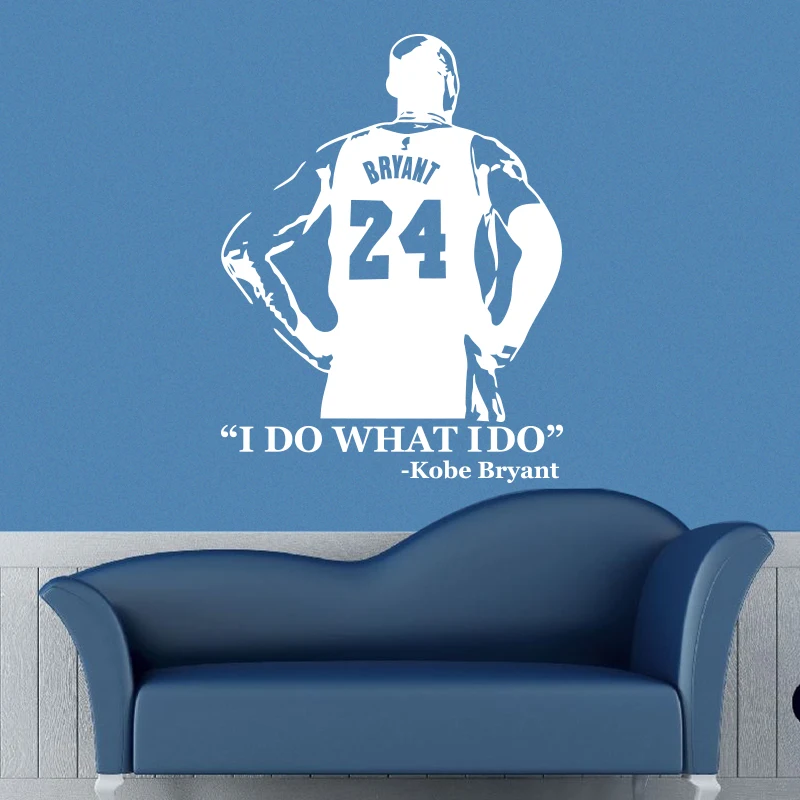 

I DO WHAT I DO Kobe Bryant Wall Sticker Vinyl DIY Home Decor Basketball Players Wall Decals Sport Star For Kids Living Room