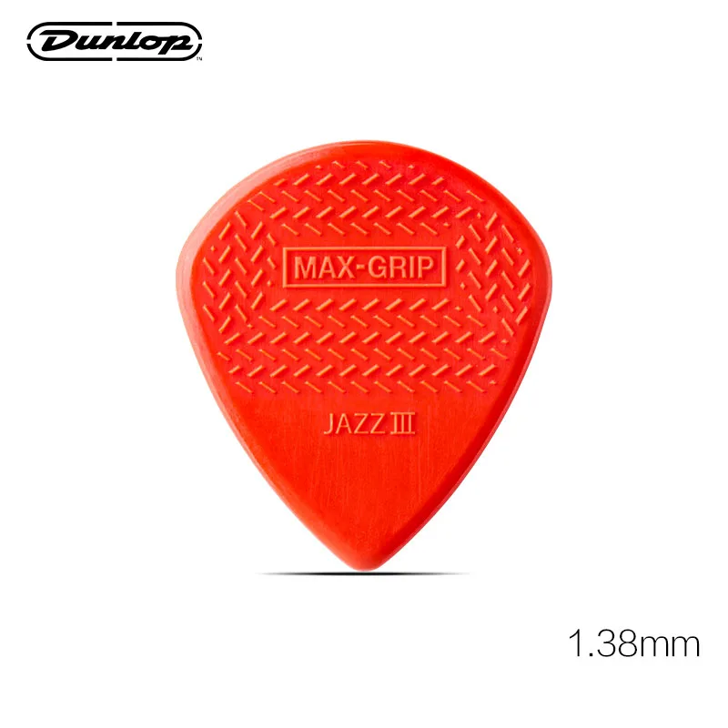 Red 1pc Dunlop гитарный медиатор с нейлоновым максимальным захватом Jazz III из углеродного волокна, медиатор для гитары, 1,38 мм - Цвет: Red 1pc
