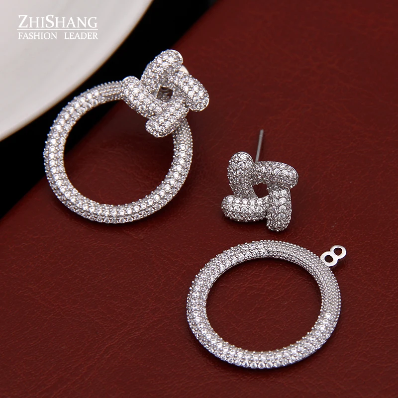 2016 Круглый Дизайн Известный Бренд Knotbow Колошения Золотой Цвет Кристалл Падение