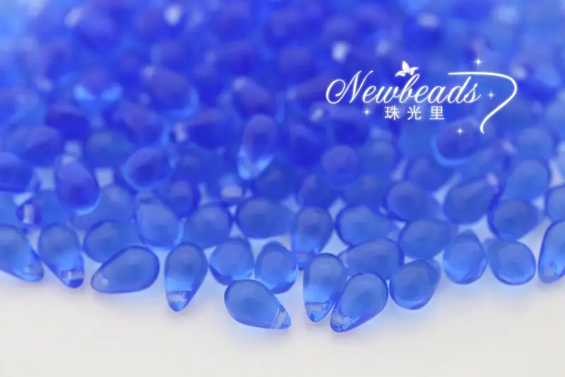 Teardrop Beads 6x9mm Czech Glass Wholesale Color 3005Sapphire Qty. 100 pieces/lot | Украшения и аксессуары