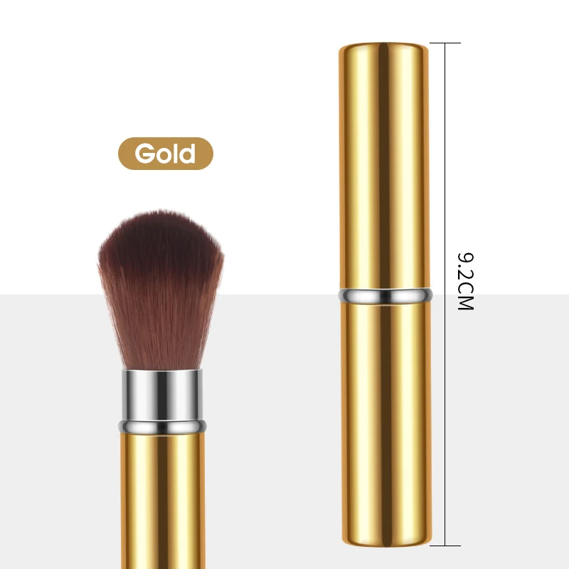 1 Pcs Gold Brush ROHWXY красочная мягкая щетка для очистки ногтей от пыли для удаления блеска ногтей УФ-гель для удаления порошка акриловые кисти для ногтей инструменты для маникюра Новинка - Цвет: 1 Pcs Gold Brush
