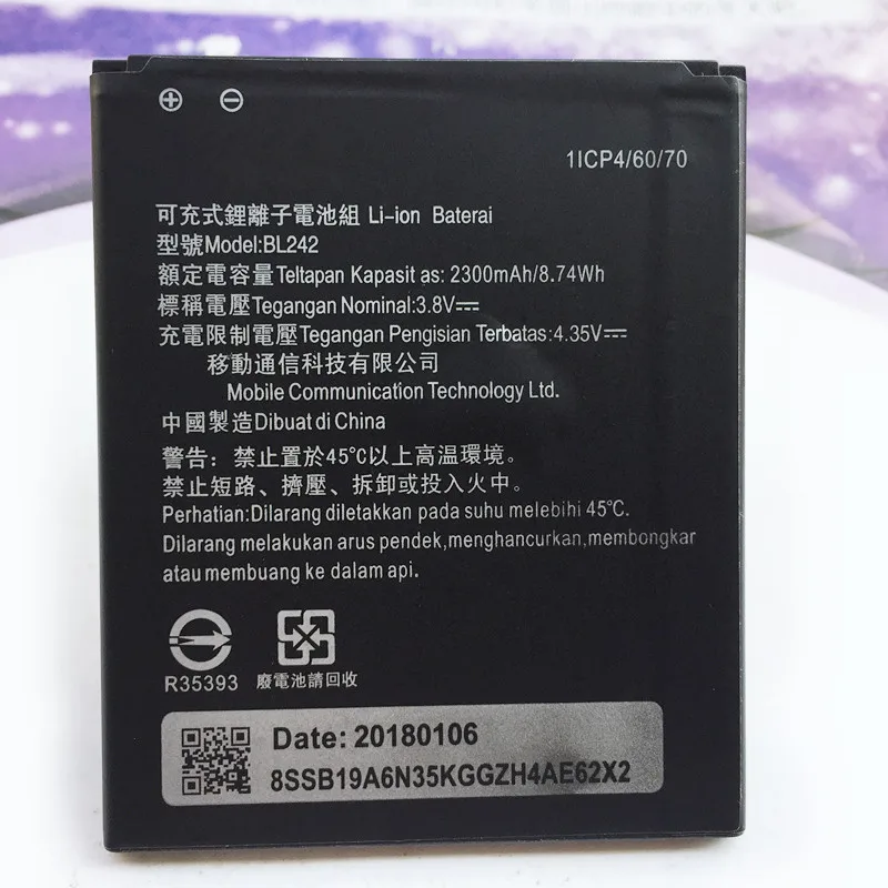 BL242 Новинка Высокое качество 2300 мАч батарея мобильного телефона для LENOVO VIBE C A2020 A2020a40 батареи