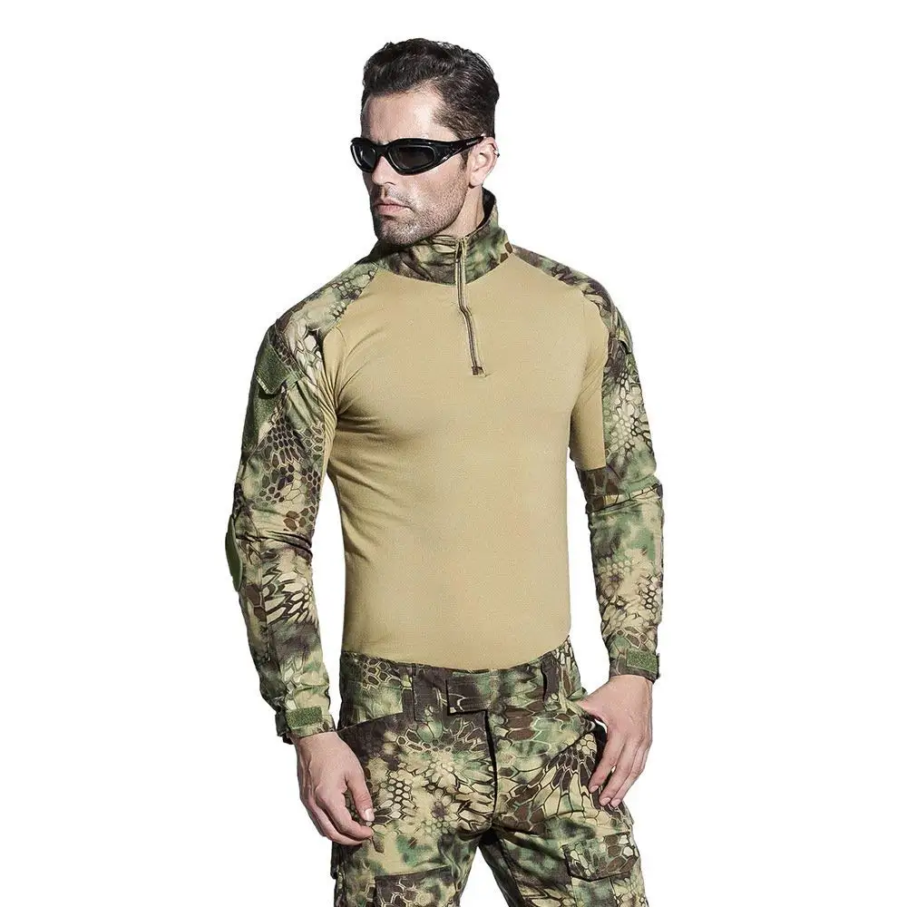 Мужская Военная тактическая футболка с длинным рукавом SWAT Soldiers Combat T Shirt Airsoft