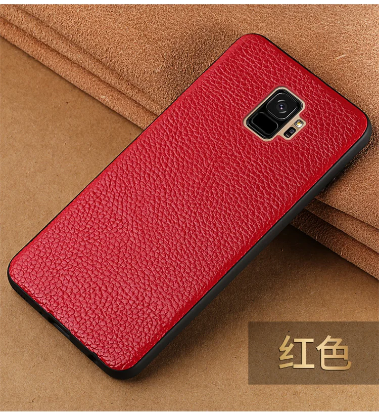 Натуральная кожа чехол для телефона для samsung S7 S8 S9 Plus Note 8 9 чехол с зернистой текстурой задняя крышка для A3 A5 A7 A8 J5 J7 чехол s