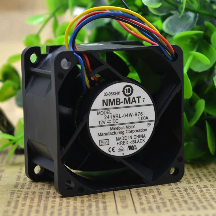 Бесплатная доставка NMB 2415RL-04W-B76 6038 6 см 12В 1.00A серверный E51 охлаждающий вентилятор