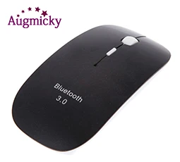 Черный Ультра тонкая 1600 dpi Bluetooth 3,0 Беспроводная оптическая мышь игровая офисная мышь для Windows 7/8. 0/8. 1/10 для Android для планшета Mac os - Цвет: Черный