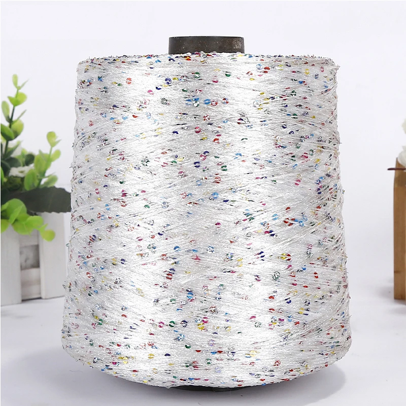 Высокое качество Новинка 540 г натуральный Ice Silk замечательные яркие пайетки пряжа