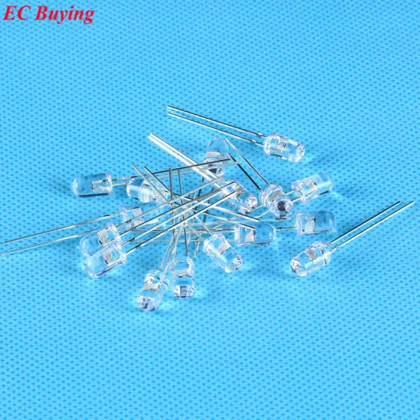 100 шт. ясно 5 мм RGB медленно/Быстро мигает красный зеленый синий многоцветный мерцания светодиод светодиодные