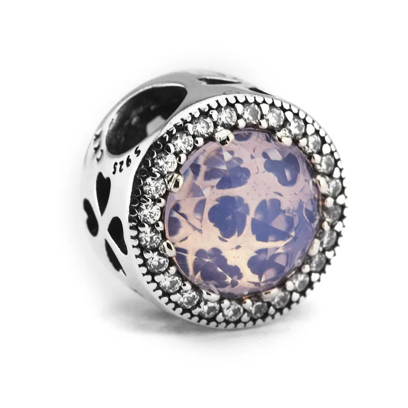 CKK сияющее сердце бусины ледяной голубой кристалл прозрачный CZ DIY Fit PANDORA Подвески Серебро 925 для женщин ювелирных изделий CK005E - Цвет: CK005H