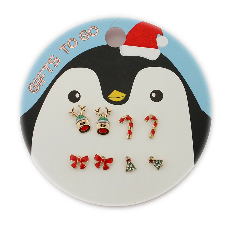 4 шт. Набор рождественские подарки бант Рождественская елка красный ногти голова