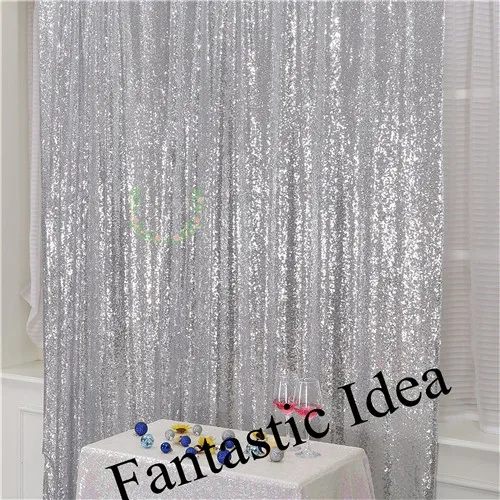 silver 5FTX6FT Бирюзовая/фоновая ткань с золотистыми блестками занавеска Свадебная вечеринка банкет фото стенд деко - Цвет: silver